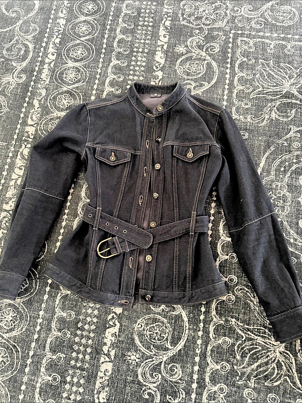 Alexander McQueen Black Denim Jacket Size 40